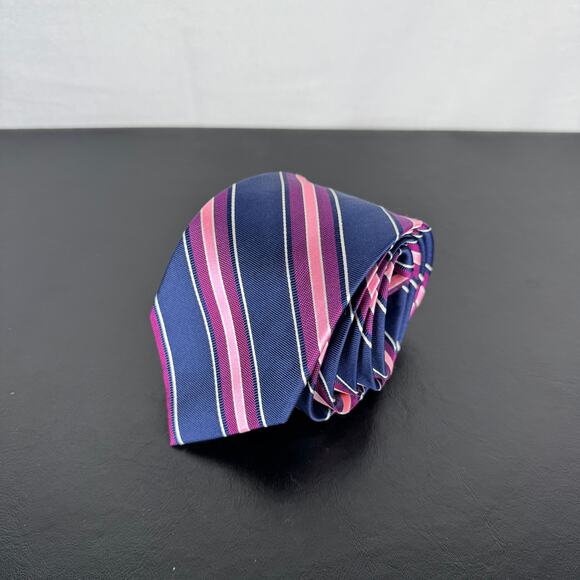 Jos. A. Bank Other - Jos. A. Bank Traveller Collection NEW 100% Silk Blue Pink Stripe Neck Tie